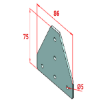 20x25 Trilateral Connection Plate