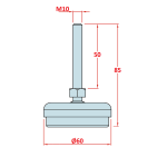 Chromium-coated Stand M10
