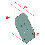 20x25 Four-Way Connection Plate
