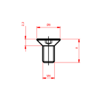 Countersunk Headed Bolt M4x8