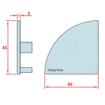 45x45 Radius Profile Cap