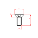 Countersunk Headed Bolt M5x12