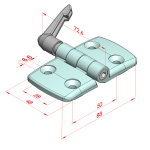 45x45 Lock Hinge