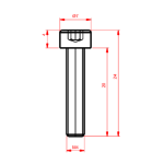 Hex Head Bolt M4x20