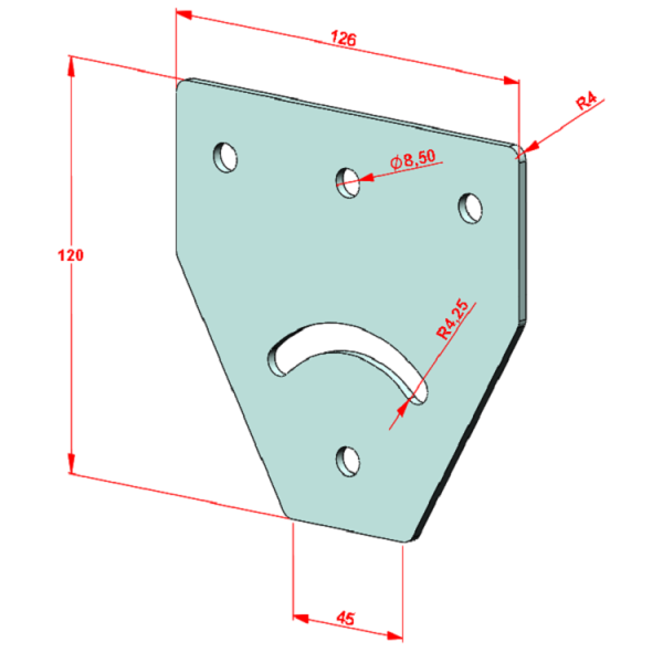 Graded T Connection Plate