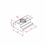 T Slot Nuts M4 - Slot 6 - Image 2