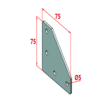 20x25 Two-Way Connection Plate