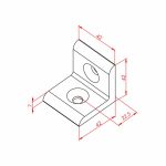 45x45 Flat Corner Connector