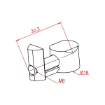 30x30 Pull Type Connection Part - Bolted Slot 6
