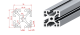 30x30 Light T-Slot Aluminum Profile - Special Series - Image 3