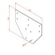 80x80 Three Way Connection Plate - Image 2