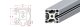 40x40 Double Surface Closed T-Slot Aluminum Profile - Special Series - Image 2